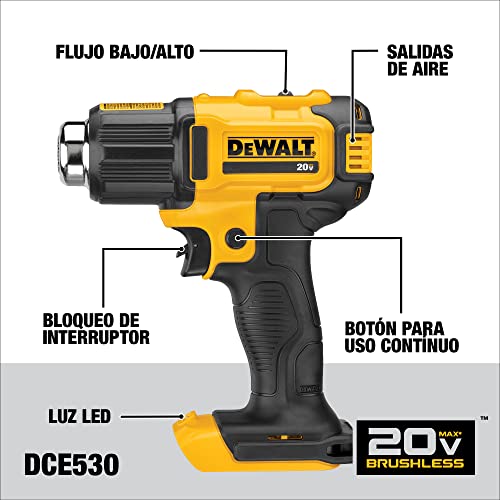 DEWALT 20V MAX Heat Gun, Cordless, Up to 990 Degrees, 42 Minutes of Run