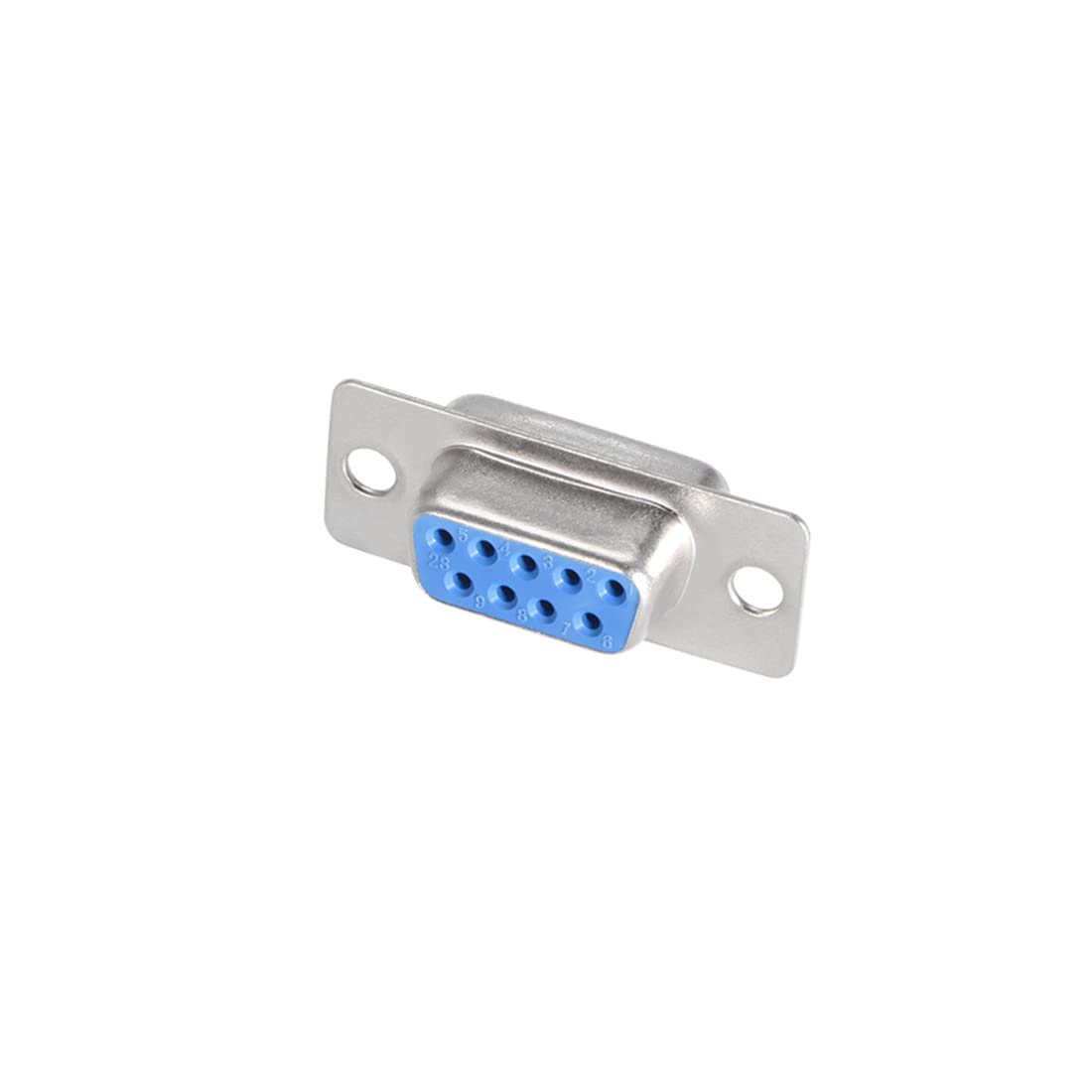 sourcing map D-sub Connector DB9 Female Socket 9-pin 2-row Port Terminal Breakout for Mechanical Equipment CNC Computers Blue Pack of 5