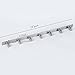 HOMEIDEAS Coat Hook Rack Wall Mounted 19-Inch SUS304 Stainless Steel Brushed Nickel Towel and Key Hook Rail 7 Hooks