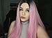 K'ryssma Fashion Pink Wig Ombre Dark Roots Long Straight Ombre Synthetic Wig with Middle Part Pink Ombre Wigs for Women 22 inches…