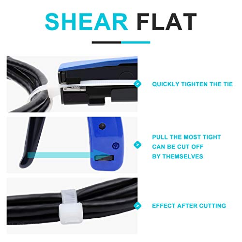 Cable Tie Gun,Knoweasy Fastening Cable Tie Tool,DieCast Steel Flush