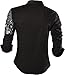 Sportrendy Men Slim Casual Long Sleeves Button Down Dress Shirt JZS041 Black XL