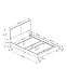 Monarch specialties , Bed, Leather-Look, White, Queen