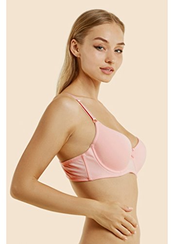 WHITE APPAREL Women's Basic Plain Bras (Packs of 6) - Various Styles, #058, 38C - Thumbnail 2