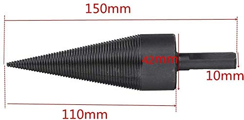 JWCN Bohrspitze für Bohrmaschinen mit dreieckigem Schaft Schnelle Holzspaltung Ländliches Holzbrecherwerkzeug Holzspitzenbohrer 42 mm Industriebohrer Uptodate – Bild 6