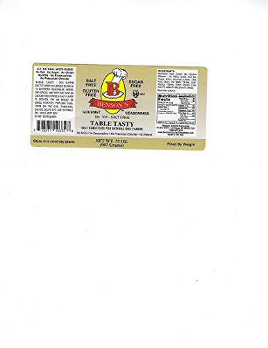 2 pound Salt Substitute - Table Tasty No Potassium Chloride Substitute For Salt - No Bitter Aftertaste - Good Flavor - No Sodium Salt Alternative - 2 Lb Resealable Bag