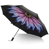 Rainlax Travel Umbrella Anti-UV Protection Canopy Parasol Sun& Rain Compact Windproof Umbrellas(Glaze)