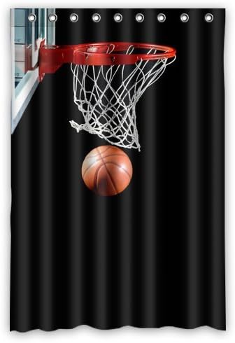 Custom Basketball Waterproof Window Curtain Home Decoration Curtains Standard Size 52" x 72"(One Piece)