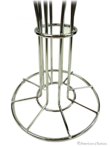 Large Chrome 8 Cup Rack Coffee Mug Cup Tree Stand