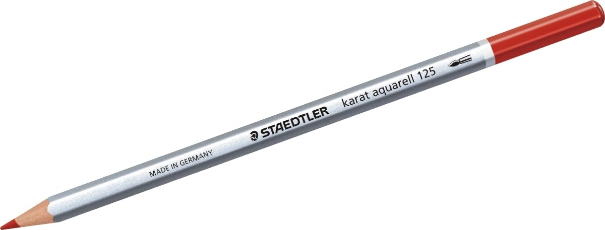 Staedtler Karat Aquarell 125-29 Professional Watercolour Pencils - Carmine (Pack of 6)