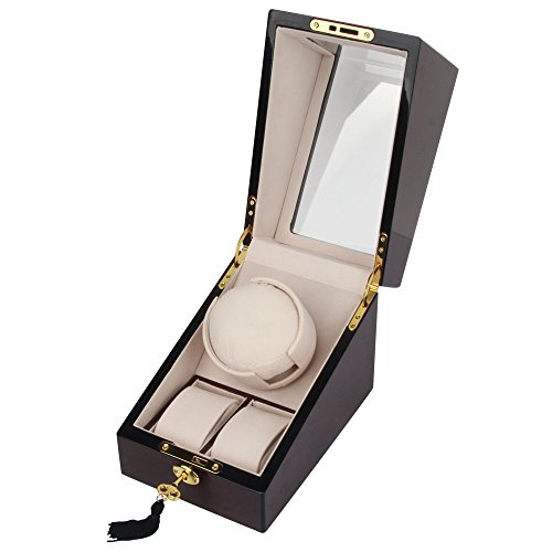 Kendal Top Quality Single Wooden Watch Winder Plus 2 Storage With