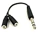 Poyiccot 1/4 to 3.5mm Adapter, 3.5mm to 1/4 Headphone Adapter, 6.35mm 1/4 inch TRS Stereo Male to 2 Dual (Mini) 1/8 inch Stereo Female Y Splitter Cable 20cm/8inch (635M-235FM)