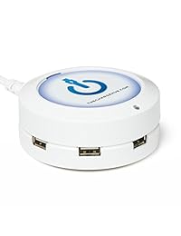 chargehub X5   5 port USB SuperCharger con tecnología 2,4 A de salida por puerto   smartspeed para iPhone, iPad y Samsung Galaxy Y Más   Ronda, Blanco