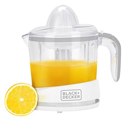 Black + Decker 1 Ltr Citrus Juicer,White