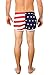 UZZI USA Flag Men's Basic Running Shorts Swimwear Trunks USA (Medium)