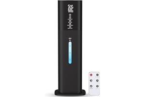 HONOVOS Humidifiers Large Room Bedroom with 7 Colors Light, 2.1Gal(8L) 3 Speed Quiet Ultrasonic Cool Mist Humidifier with 360° Nozzle, Humidity Setting, Timer,Aroma Box for Home Plant Baby Yoga Sleep (Black)