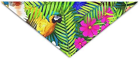 Parrot Birds Tropical Plants Pet Puppy Dog Triangle Head Scarf Bandana Bibs Collars Neckerchief