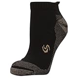 Aetrex Copper Athletic Low Cut Sock, Black, Large