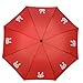 Creative Folding Cute Rabbit Sun-Rain Lightweight 8 Ribs Travel Umbrella Red