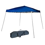 Abba Patio Folding Canopy 10 x 10-Feet Slant Leg Easy Pop Up Instant Canopy with Carry Bag, Blue