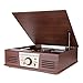 Vinyl Record Player, Bluetooth Record Player Built-in 2 Stereo Speakers, FM/AM Radio, USB/SD Play & Encoding,AUX in, RCA Line Out, Turntable Vinyl Records Record Player