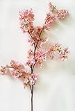 Ahvoler 39 Inch Romantic Artificial Branches of Peach Cherry Blossom Silk Flowers Home Wedding Decoration Flower (Pink)