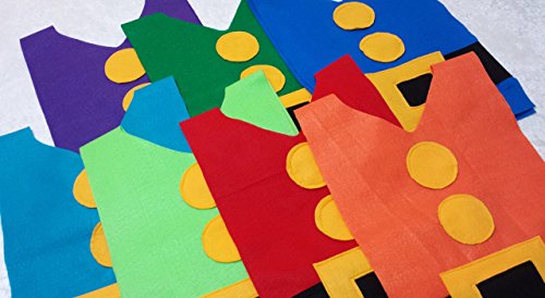 image for Teatots Party Planning Set of 7: Adult / Big Kid Seven Dwarf Costume S