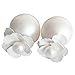 Lujuny Cute Jewelry Big Ball Alloy Shell Pearl Flower Double Side to Wear Earrings Studs with Gift Box for Women Girls, 1 Pair (Cream)