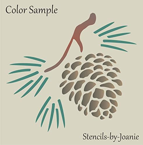 Joanie Stencil Pine Cone Template Rustic Walls Lodge Look Outdoor Nature Signs (5" Tall)