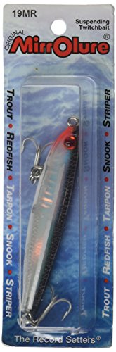 Mirrolure mirrominnow suspending twitchbait, black back…