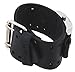 Nemesis NE240K Men's Square Black Dial Wide Leather Cuff Band Watch