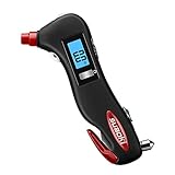 SUAOKI Digital Tire Pressure Gauge 150 PSI with 5 in 1 Rescue Tools of LED Flashlight, Car Window Hammer, Seatbelt Cutter, Red Safety Light and Tire Gauge for Car, Motorcycle
