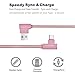 USB Type C Cable, CTREEY 90 Degree 3 Pack 3ft 6ft 10ft Nylon Braided Long Cord USB Type A to C Charger for Macbook, LG G6 V20 G5,Google Pixel, Nexus 6P, Nintendo Switch, Samsung Galaxy S8+ (Rose Gold)