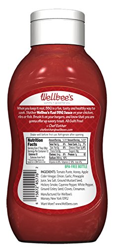 Wellbee's Honey BBQ Sauce - Paleo & SCD Approved - No Preservatives! - 17 oz