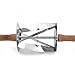 uxcell Wood Handles Stainless Steel Croissant Cookie Cutter Pastry Roller