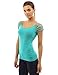 PattyBoutik Women's Scoop Neck Cut Out Short Sleeve Top