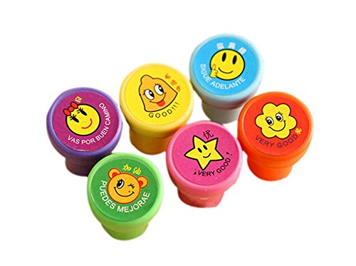 12Pcs Lovely Ink Stamp Stamp Ink Pad Cute Stamper Ink Stamps
