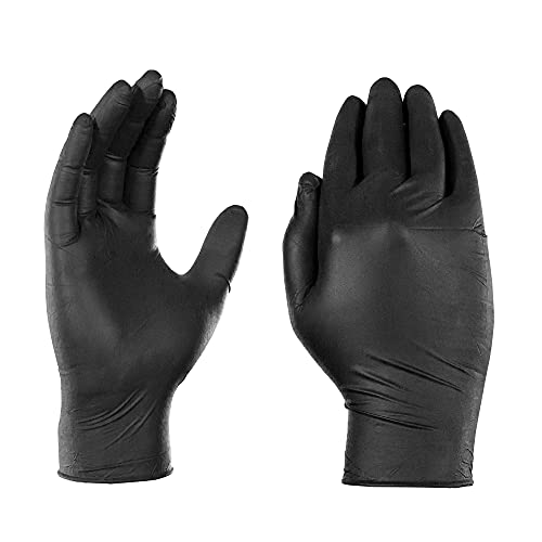 1st Choice Black Nitrile Disposable Exam Gloves 3 Mil, Latex and Powder