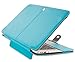 MOSISO PU Leather Case Compatible with MacBook Air 11 inch Case A1370 A1465, Book Folio Protective Stand Cover Sleeve, Blue