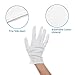 Selizo 8 Pairs White Cotton Gloves for Cosmetic Moisturizing Dry Hands Coin Jewelry Inspection Hand Spa – Medium Size (8 Pairs)