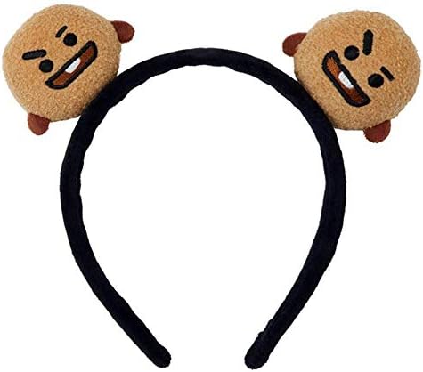 Portable Mini Elastic Hair Band Cartoon Plush Headband Hair Hoop Band for Women and Girls (Cookie02)