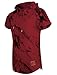 SCREENSHOTBRAND Mens Hip Hop Longline Premium Tee - Pullover Hooded Fashion T-shirt w/Side Zipper