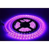 Lumcrissy 12V Flexible LED Strip Lights Waterproof 3528 SMD 5M 300LED 300 Units LEDs Light Strip (Purple)