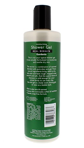 Shikai - Daily Moisturizing Shower Gel, Rich in Aloe Vera & Oatmeal That Leaves Skin Noticeably Softer & Healthier, Relief For Dry Skin, Gentle Soap-Free Formula (Gardenia, 12 Ounces, Pack of 3)