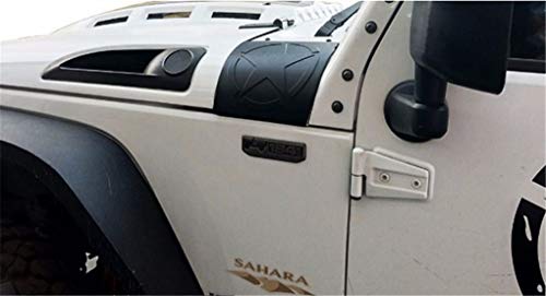 WYYINLI Hood Corner Guard Powder Coated Star Cowl Body Armor Cover for Jeep Wrangler Unlimited JK JKU 2007-2018