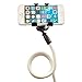 EverywhereFocus Cell Phone Holder, Universal Gooseneck Smartphone Stand, Lazy Bracket 2' Long Arm Mount, Clip up to 4” Wide mobiles & Clamp Grips to 3” Thick. Perfect for Bed, Desk, Kitchen! WH/BK