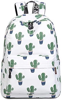 Sherineo School Backpack Outdoor Backpack Graffiti Cactus Daypack Shoulder School Bag Laptop Bag for Girls Boys Middle School Cute Bookbag High Capacity 42.5 * 30.5 * 13.5cm