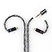 CHARS MMCX Connector 3.5 Balanced 16 Core Silver Plated Braided Upgrade Line Mixed Cable, Earphone Upgrade Cable for Shure SE215 SE315 SE425 SE535 SE846 TIN T2 LZ A4 A5 (MMCX, Black)
