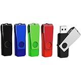 Aiibe 5pcs 8GB USB 2.0 Flash Drive Memory Stick Pendrives Thumbdrives Mixed Color