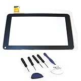 NIUTOP Front Touch Screen Digitizer Touch Panel Glass Replacement Repair Part for RCA Tablet 7 Inch Tablet Pc Model Rct6077w Rct6077w2 Rct6077w22 (TPT-070-179F) with Free Opening Fix DIY 7 Pc Tool Set